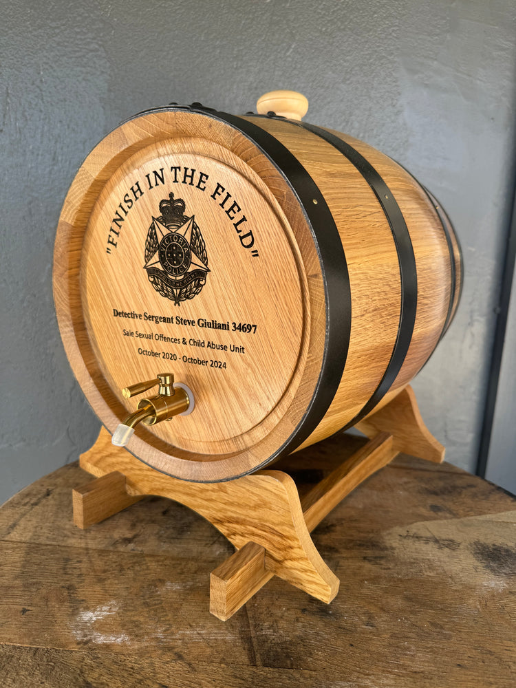 Personalised American Oak Barrel (Custom Engraving)