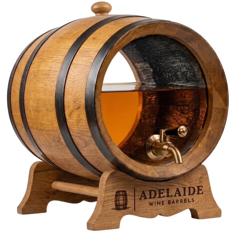15L Glass Head American Oak Barrel (Medium Char) PRE-ORDER