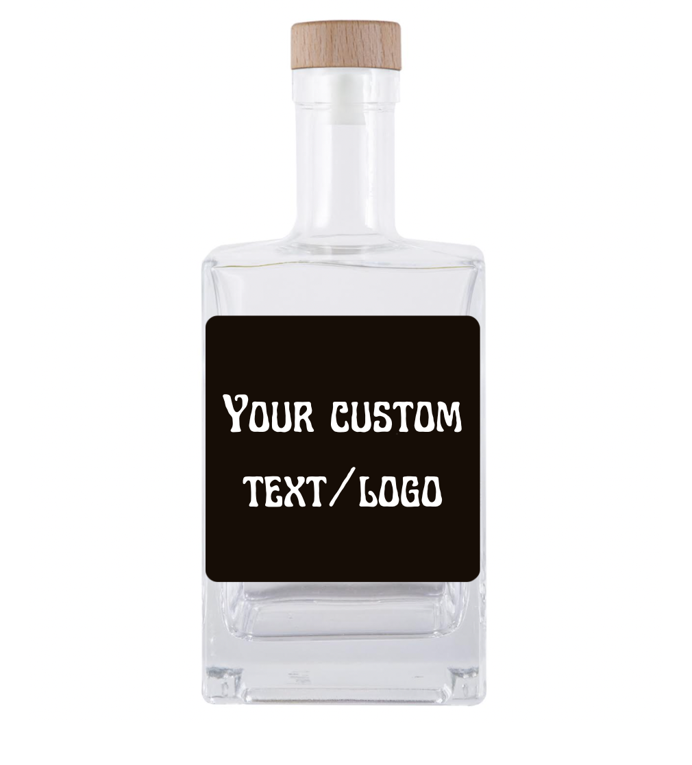 Personalised Glass Bottle (With Custom Label)