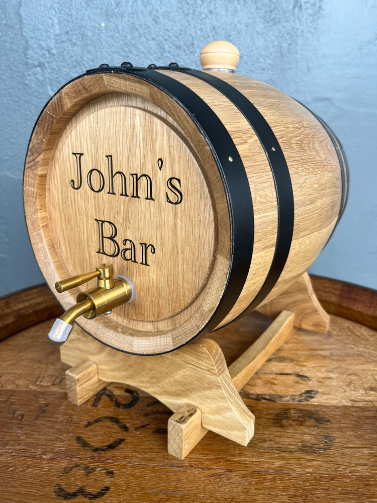 Personalised American Oak Barrel (Custom Engraving)