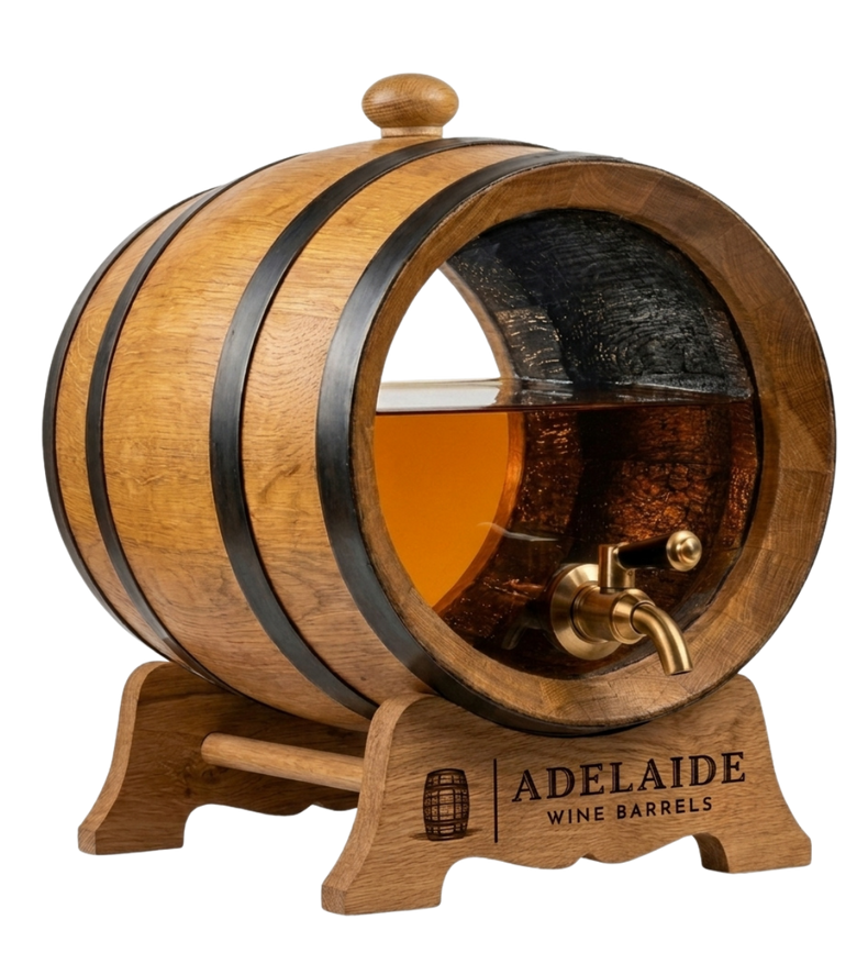5L Glass Head American Oak Barrel (Medium Char)