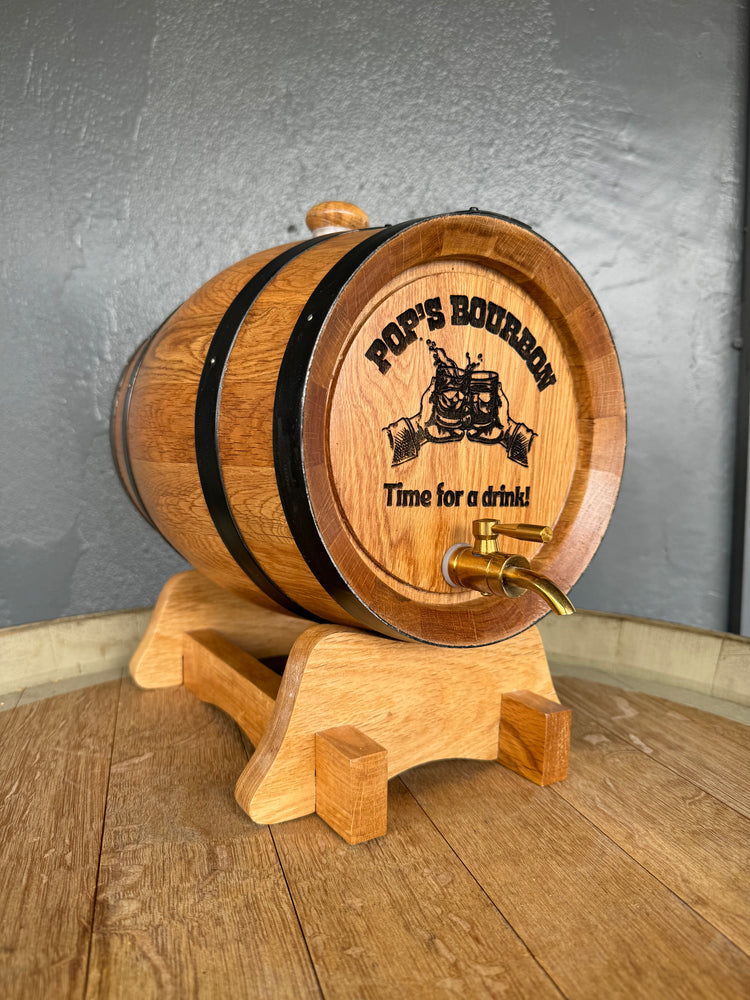 Personalised American Oak Barrel (Custom Engraving)