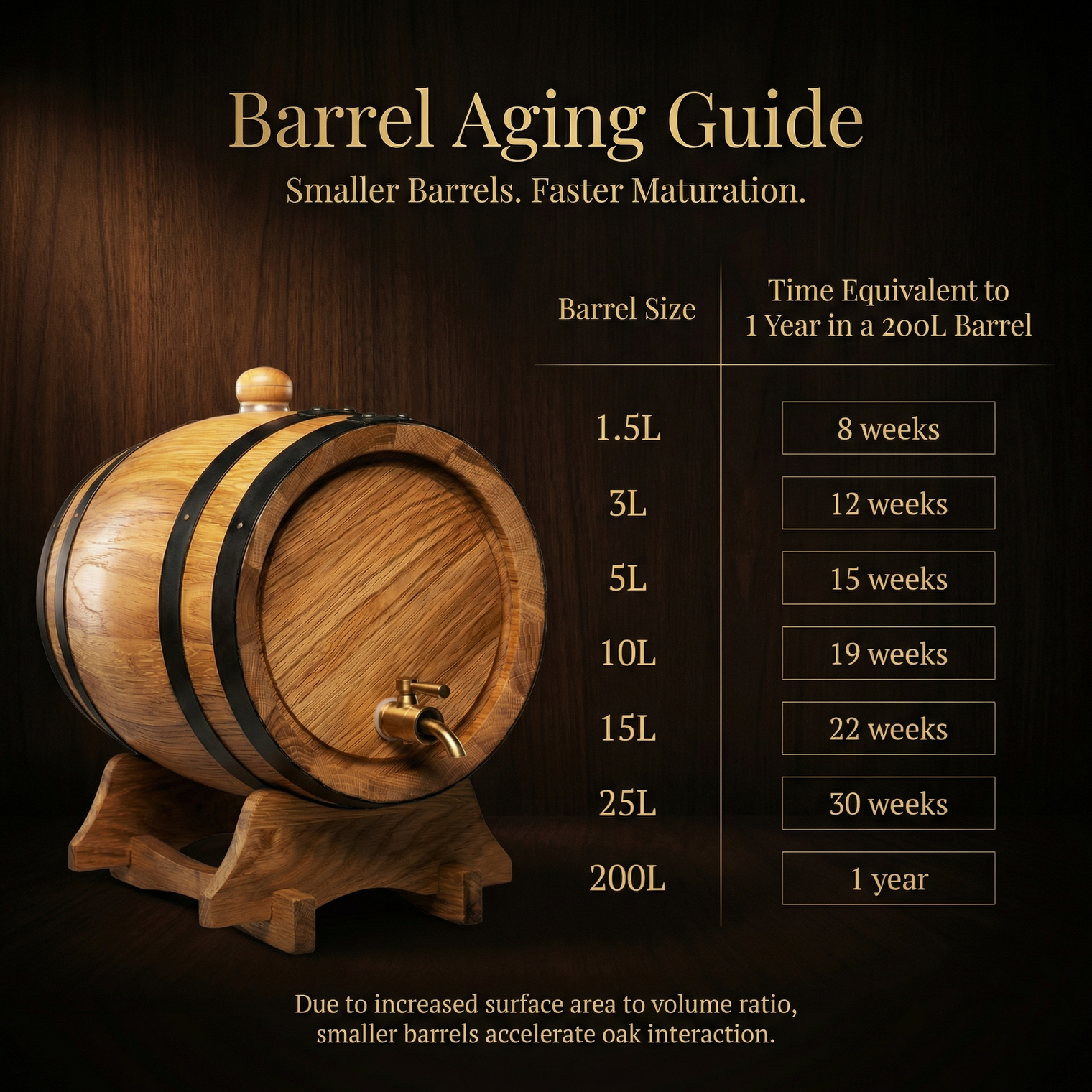 5L French Oak Barrel - Ex Wine (Medium char)