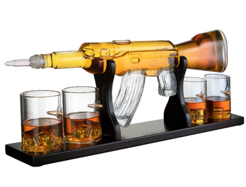 AK47 Rifle Gun Decanter Set (with 4 glasses)