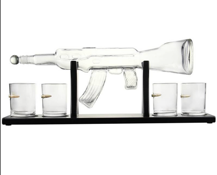 AK47 Rifle Gun Decanter Set (with 4 glasses)
