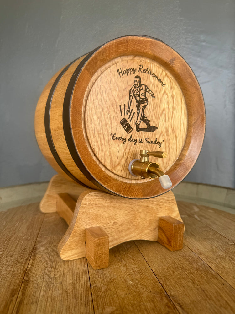 Personalised American Oak Barrel (Custom Engraving)