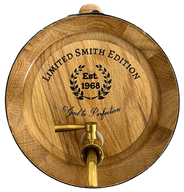 Personalised American Oak Barrel (Limited Edition Engraving)