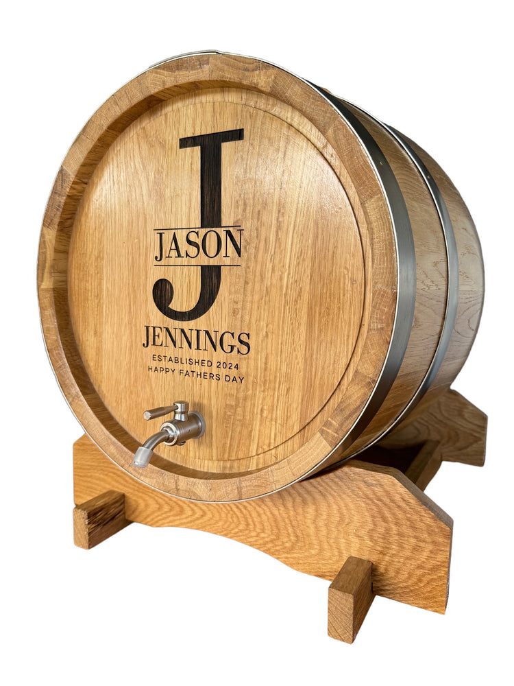 Personalised American Oak Barrel (Established Engraving)
