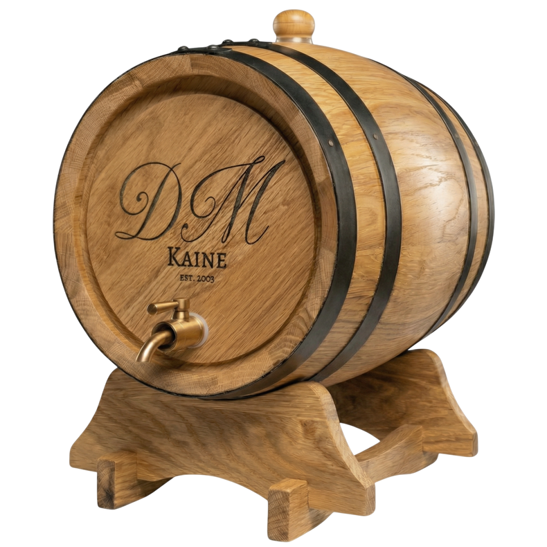 Personalised American Oak Barrel (Initials Engraving)