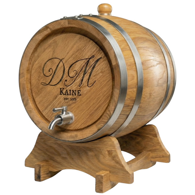 Personalised American Oak Barrel (Initials Engraving)