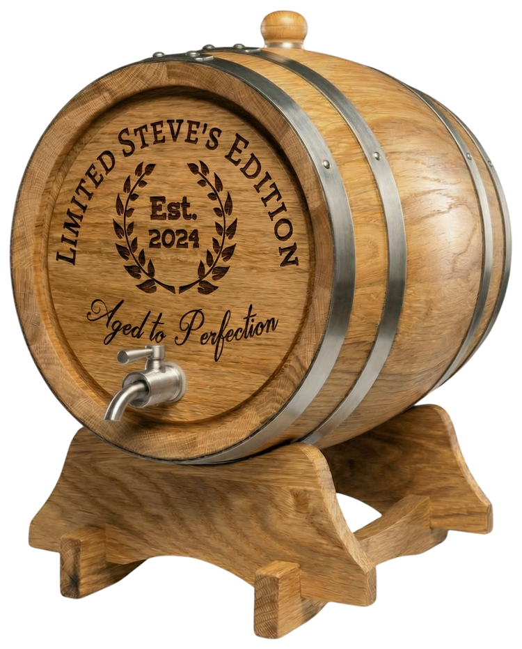 Personalised American Oak Barrel (Limited Edition Engraving)