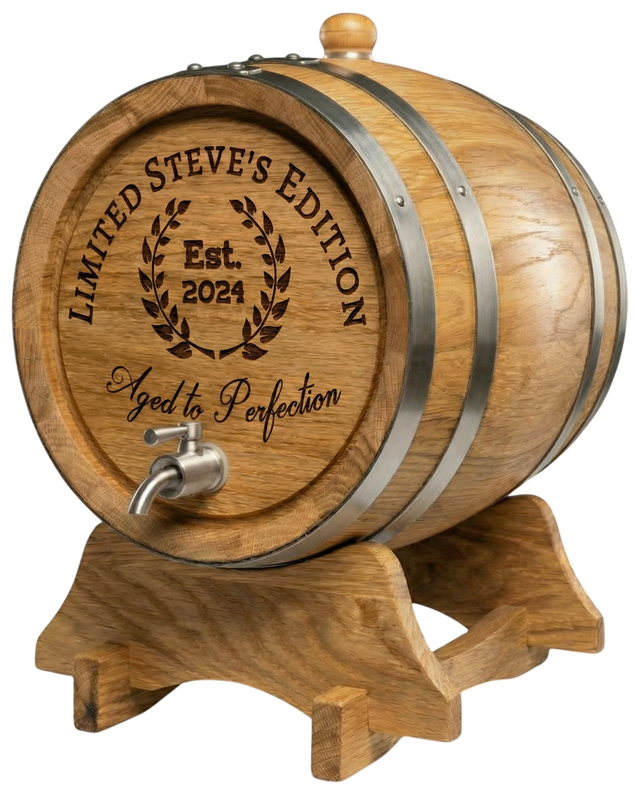 Personalised American Oak Barrel (Limited Edition Engraving)