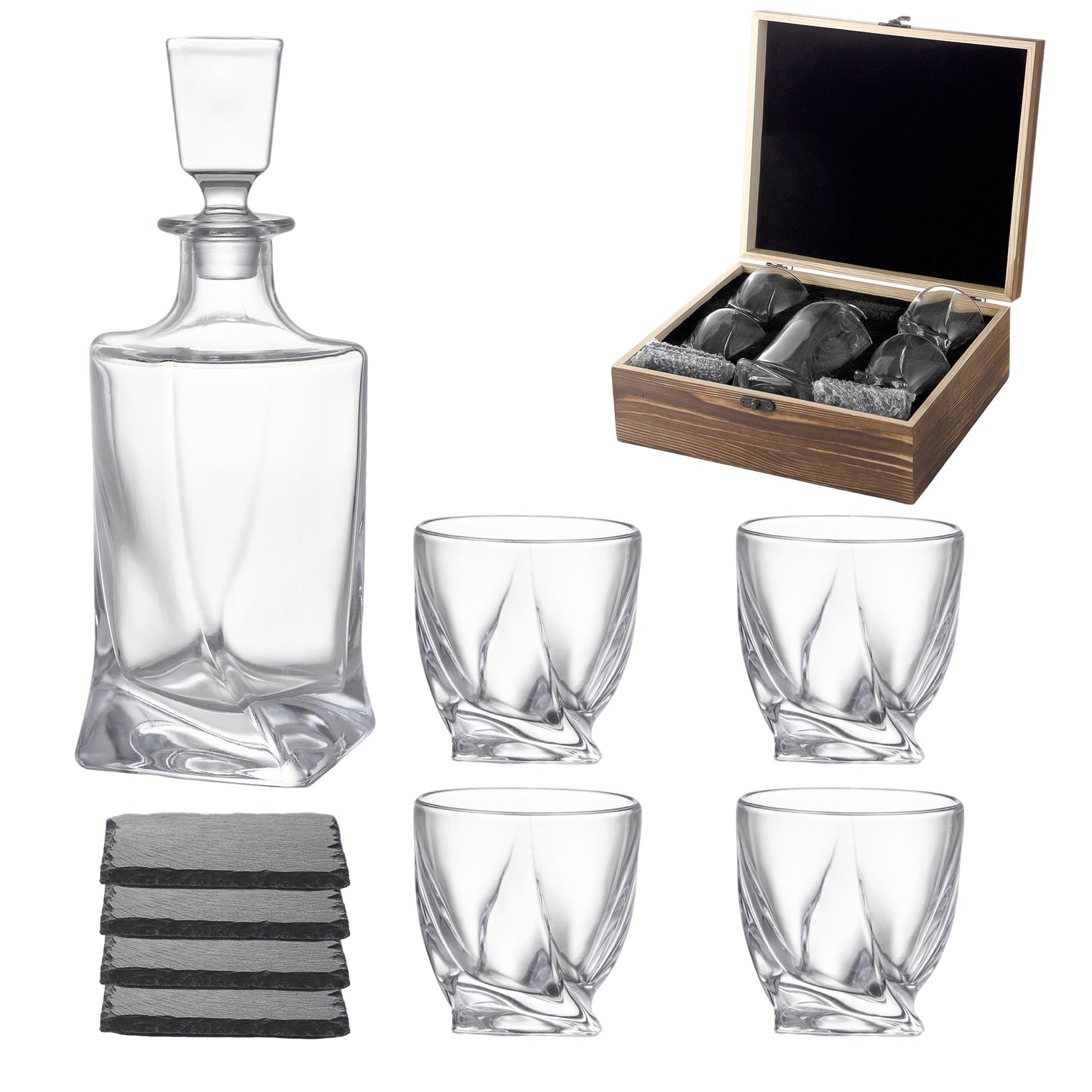 Premium Whisky Decanter Set (with 4 glasses)