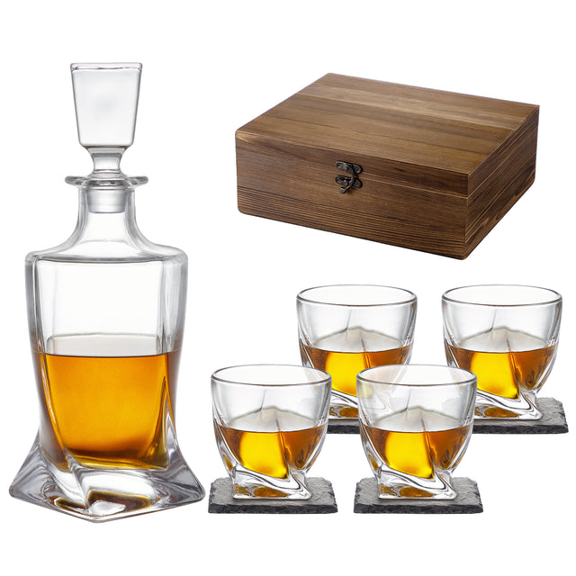Premium Whisky Decanter Set (with 4 glasses)