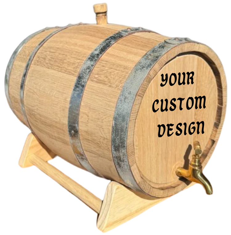 Personalised Recoopered Oak Barrel (with custom engraving)