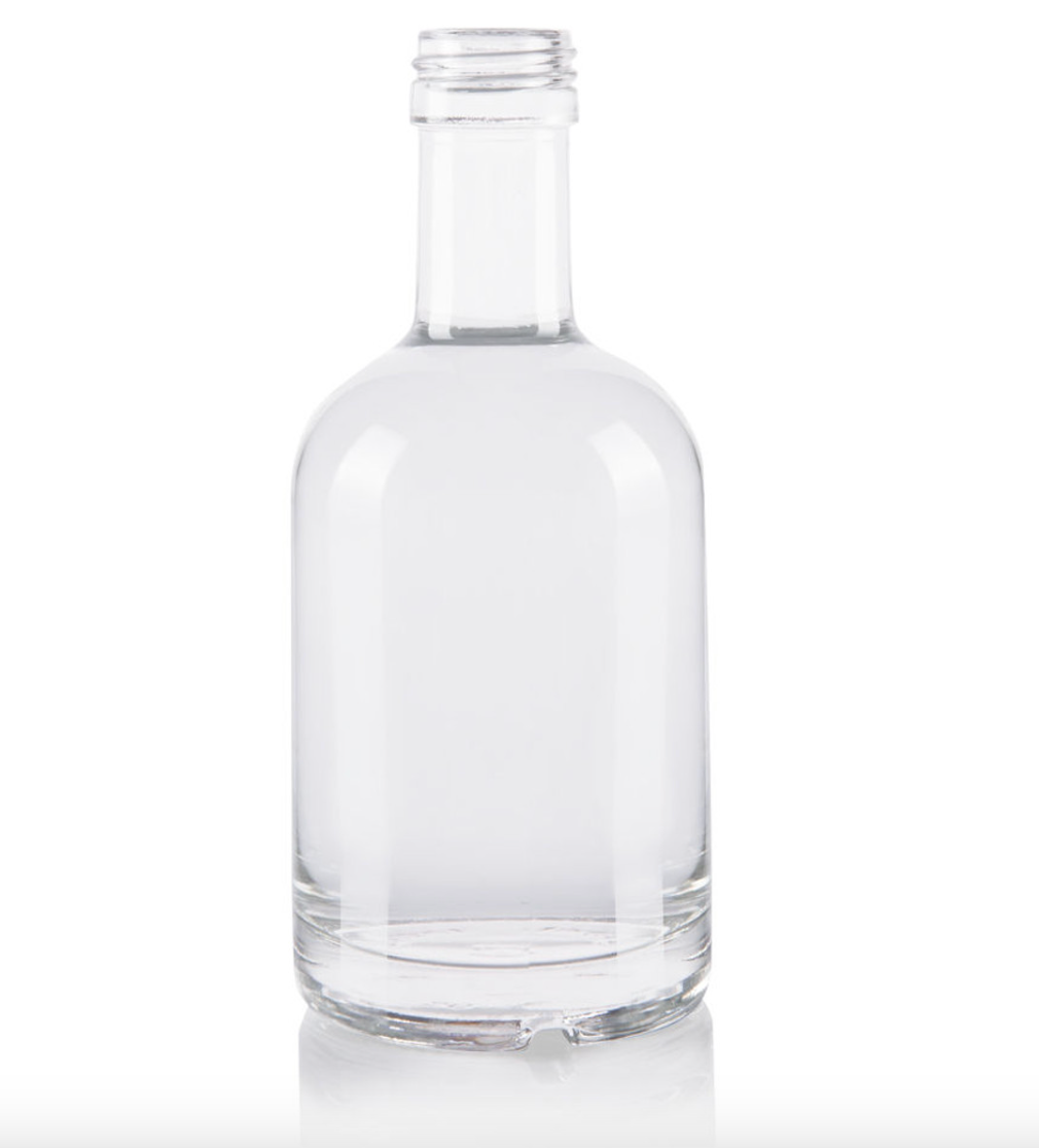 Round Spirit and Wine Bottle + Cork + Cap