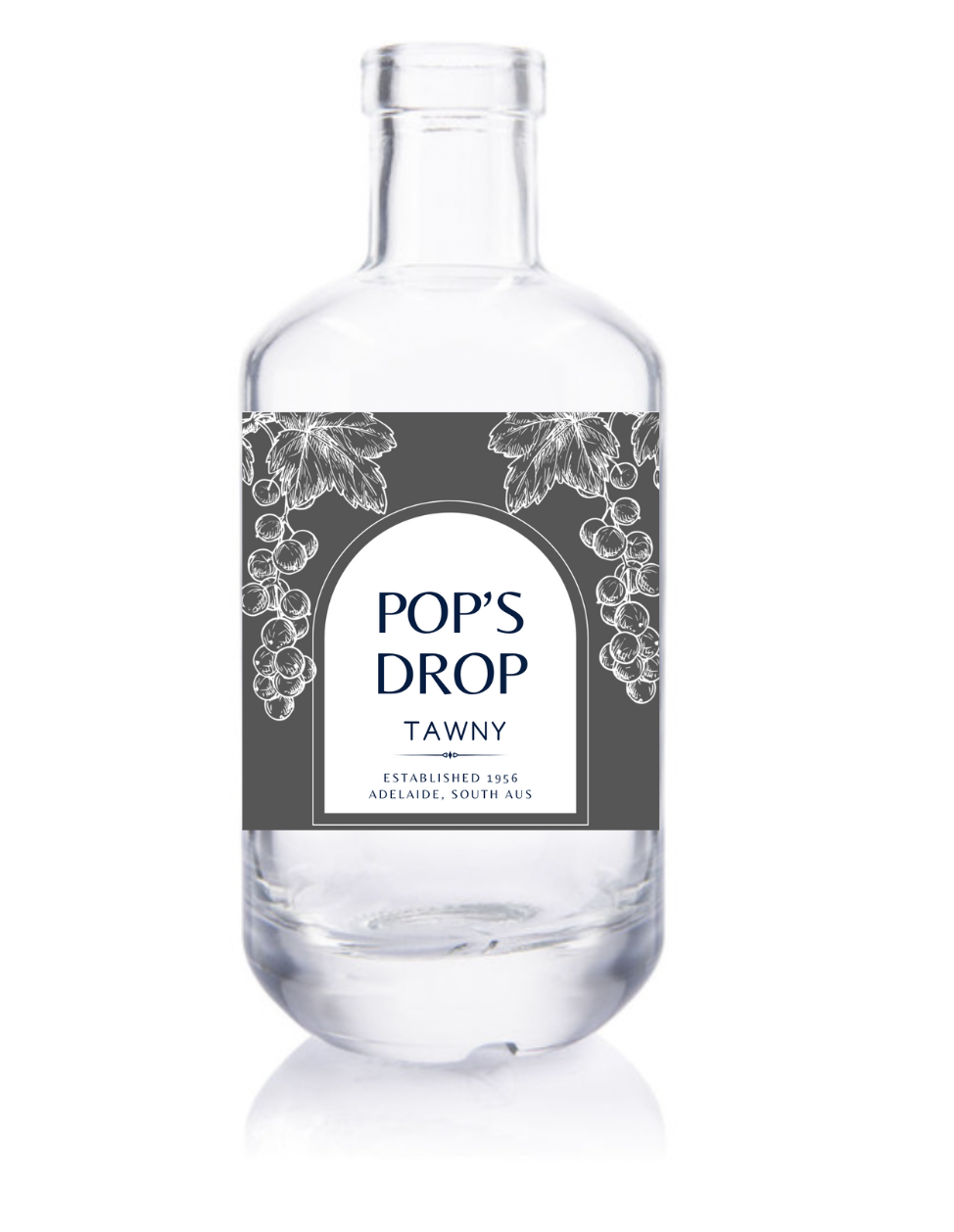 Personalised Glass Bottle (With Vine Label)