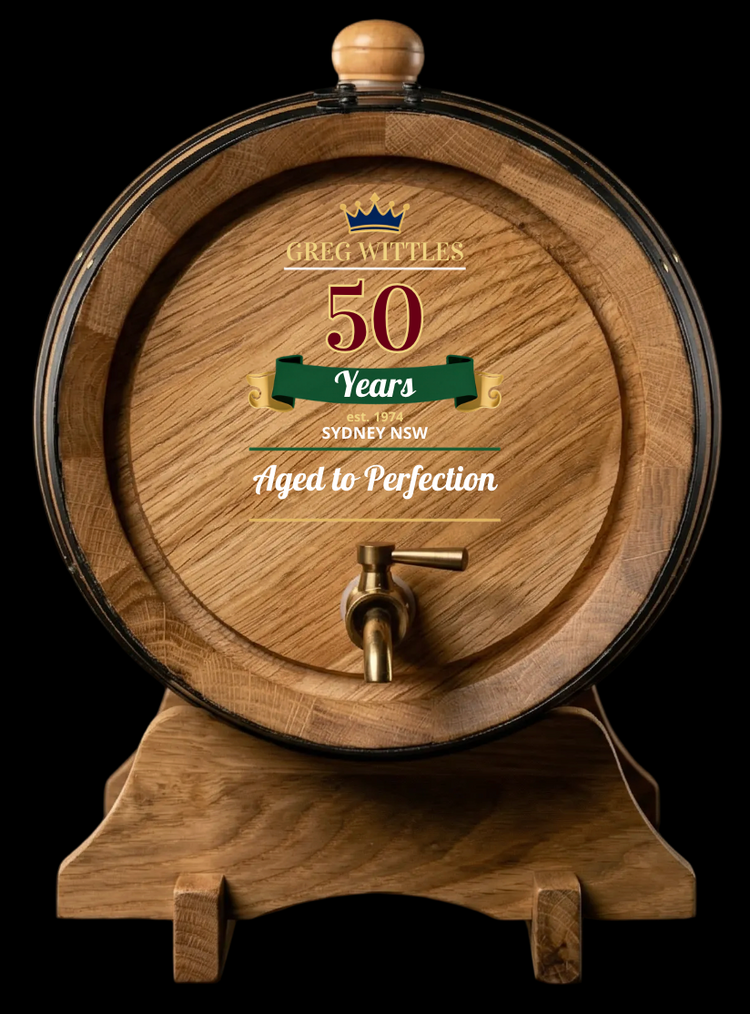 Personalised American Oak Barrel (Custom UV Label)
