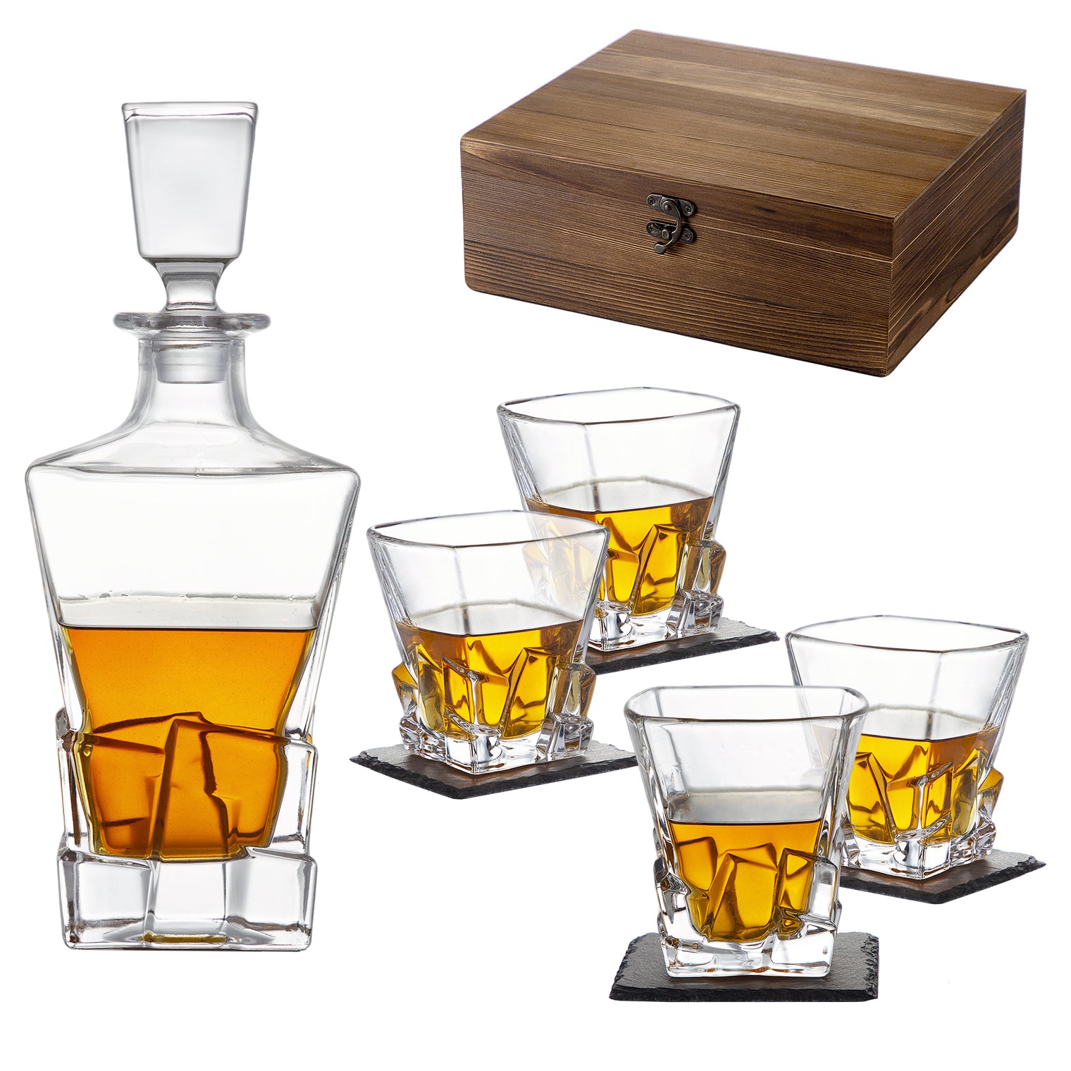 Classic Whisky Decanter Set (with 4 glasses)