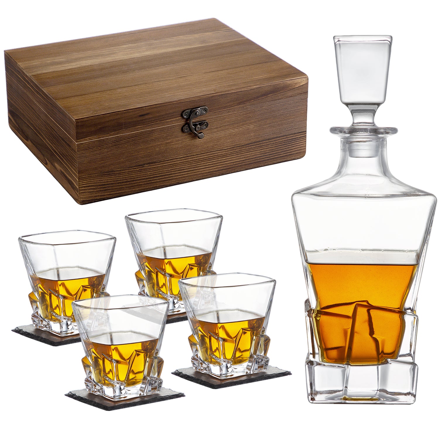 Classic Whisky Decanter Set (with 4 glasses)