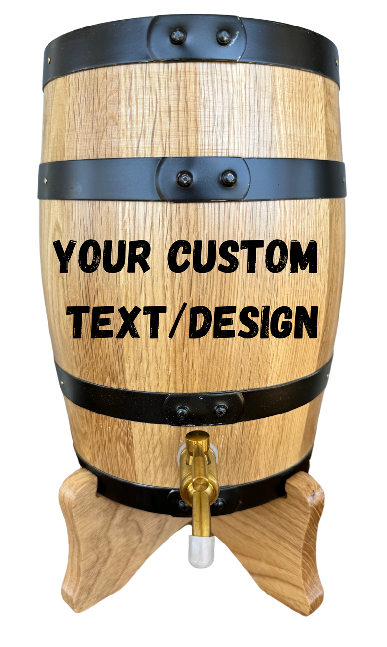 Personalised UPRIGHT American Oak Barrel (Custom Engraving)