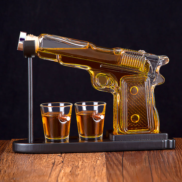 Pistol Decanter Set (with 2 shot glasses)