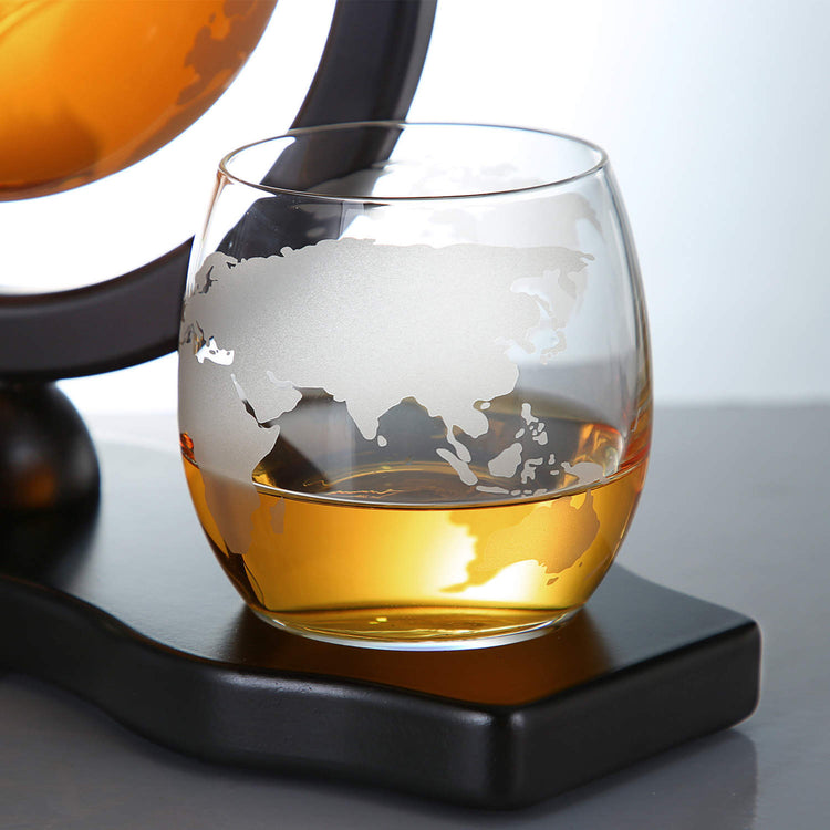 Globe Decanter Set (with 2 glasses)