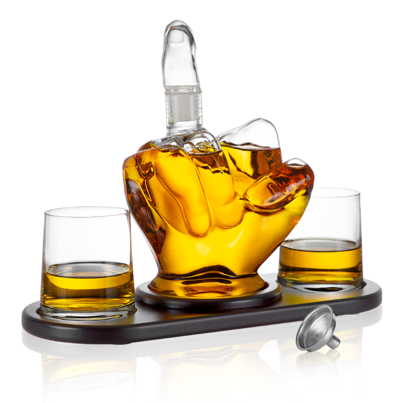 Middle Finger Decanter Set (1000ml with 2 glasses)