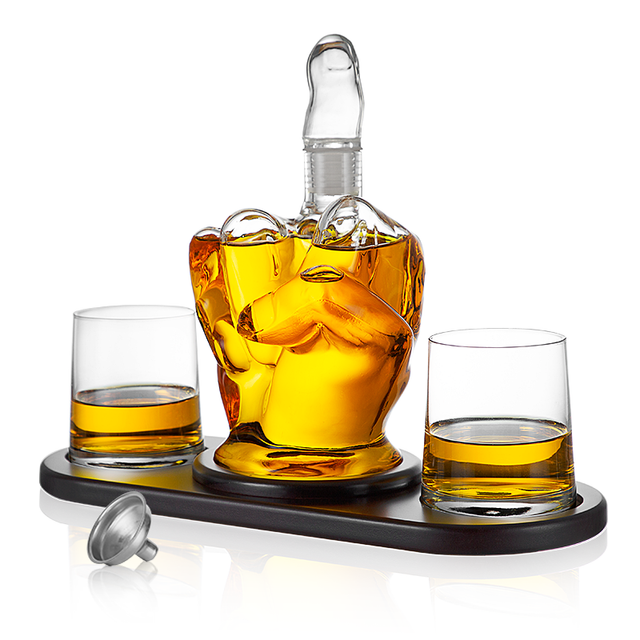 Middle Finger Decanter Set (1000ml with 2 glasses)