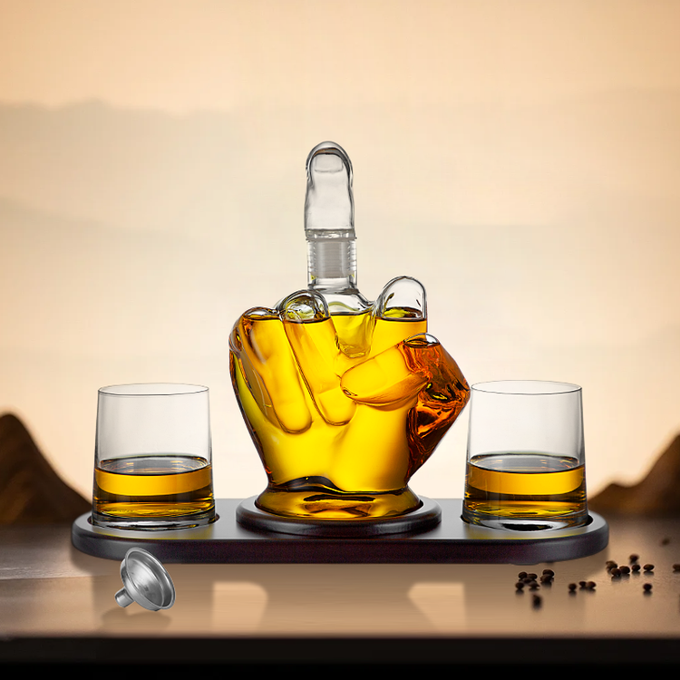 Middle Finger Decanter Set (1000ml with 2 glasses)