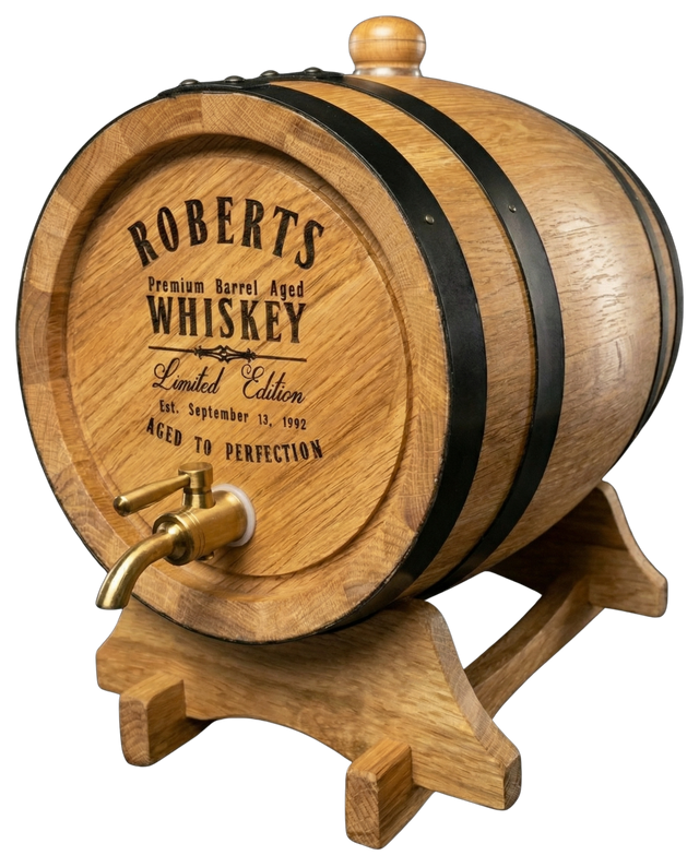 Engraved Oak Barrels