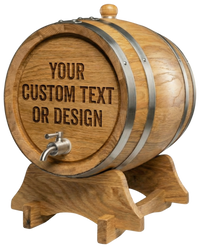 Personalised American Oak Barrel (Custom Engraving)