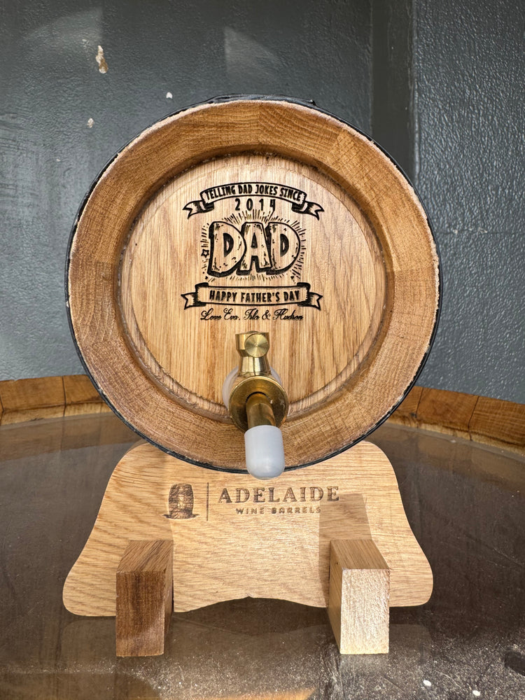 Personalised American Oak Barrel (Father's Day Engraving)