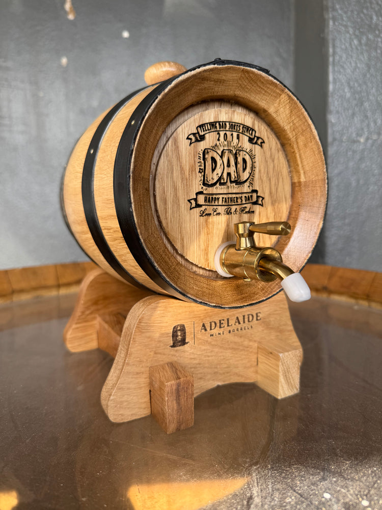 Personalised American Oak Barrel (Father's Day Engraving)