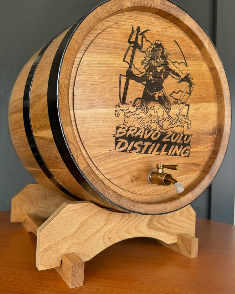 Personalised UPRIGHT American Oak Barrel (Custom Engraving)