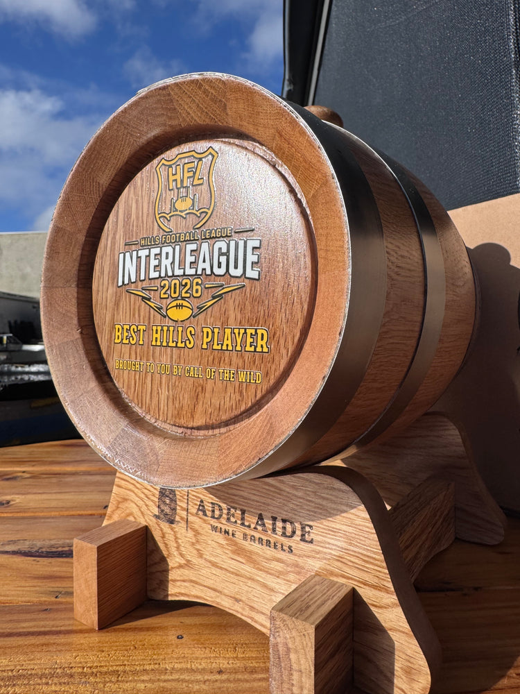 Personalised American Oak Barrel (Custom UV Label)