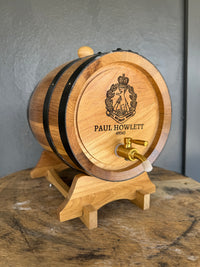 Personalised American Oak Barrel (Custom Engraving)