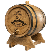 Personalised American Oak Barrel (Birthday Engraving)
