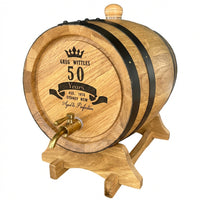 Personalised American Oak Barrel (Birthday Engraving)