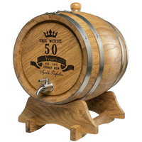 Personalised American Oak Barrel (Birthday Engraving)