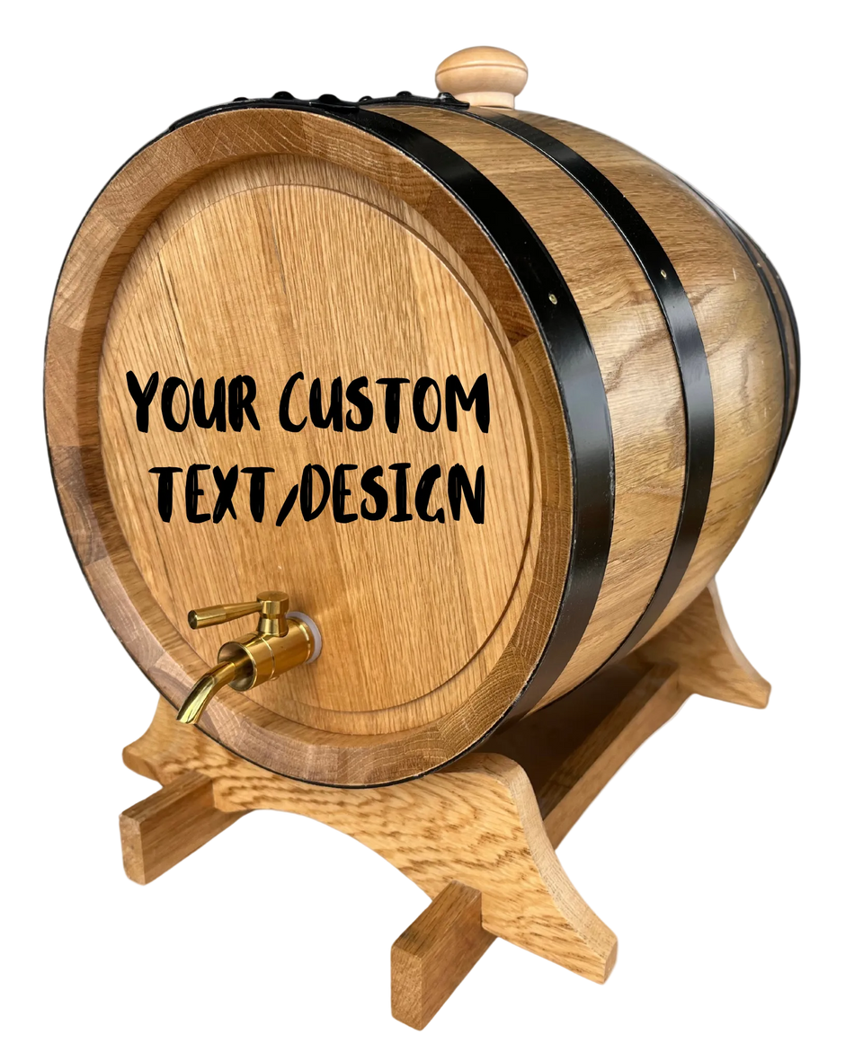 Personalized Oak Whiskey Barrel - 1 Liter Handcrafted Aging Barrel With Free Engraving