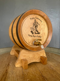 Personalised American Oak Barrel (Custom Engraving)
