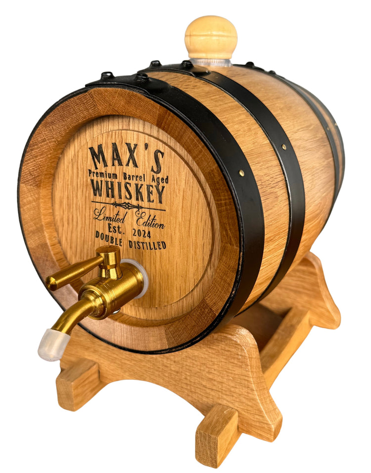 Personalised American Oak Barrel (Premium Aged Engraving)