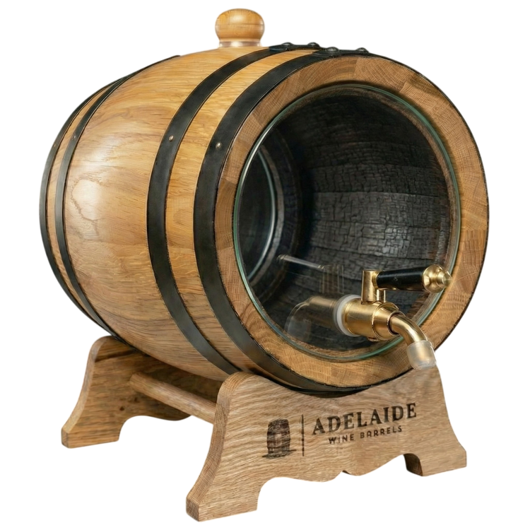 10L Glass Head American Oak Barrel (Medium Char)