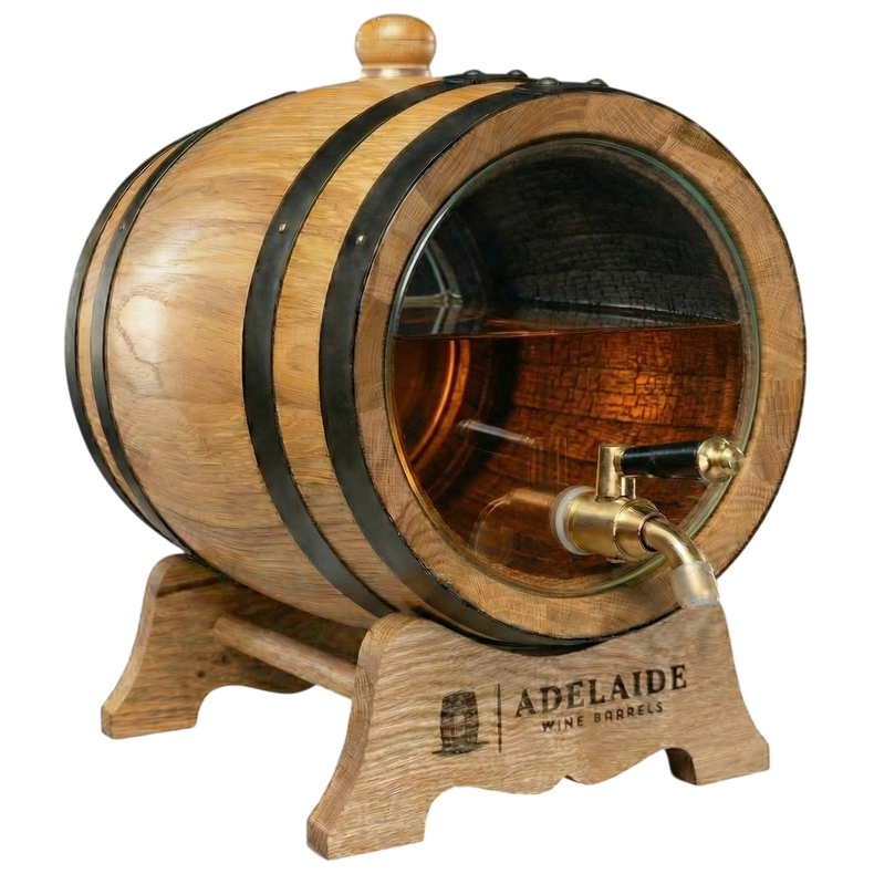 10L Glass Head American Oak Barrel (Medium Char)