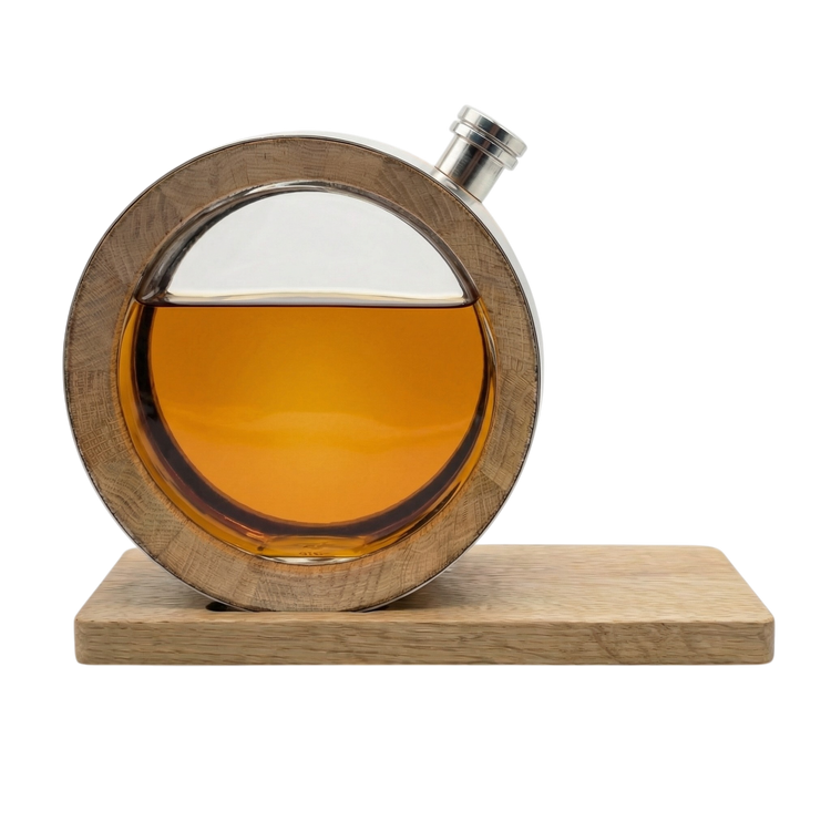 1L Glass Head American Oak Decanter (medium char)