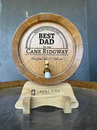 Personalised American Oak Barrel (Elegant Curved Engraving)