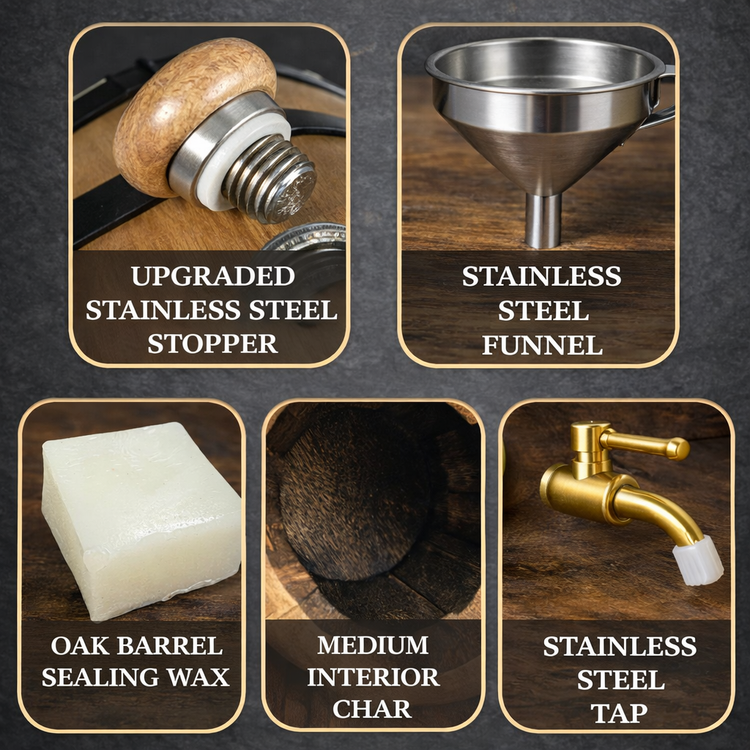 3L American Oak Barrel (Medium Char)