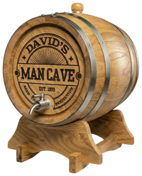 Personalised American Oak Barrel (Mancave Engraving)
