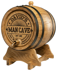Personalised American Oak Barrel (Mancave Engraving)